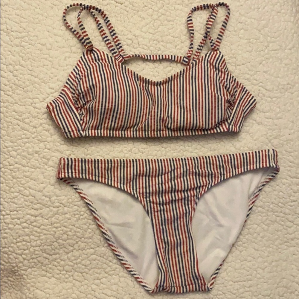 seersucker bathing suit